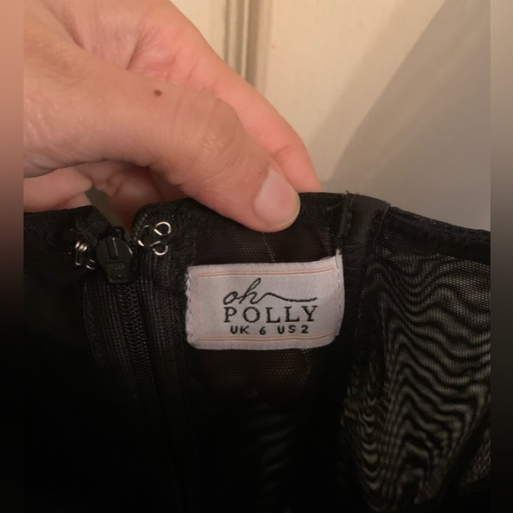 Oh Polly black mini dress with sleeves - Picture 5 of 6